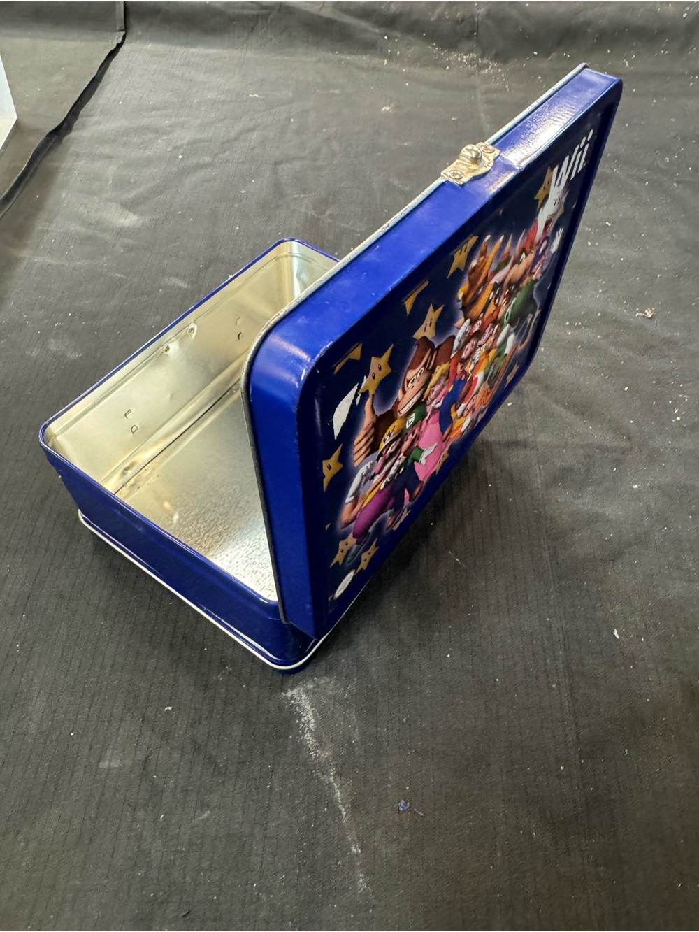 Nintendo Blue Super Mario Character Tin Lunchbox Style Case